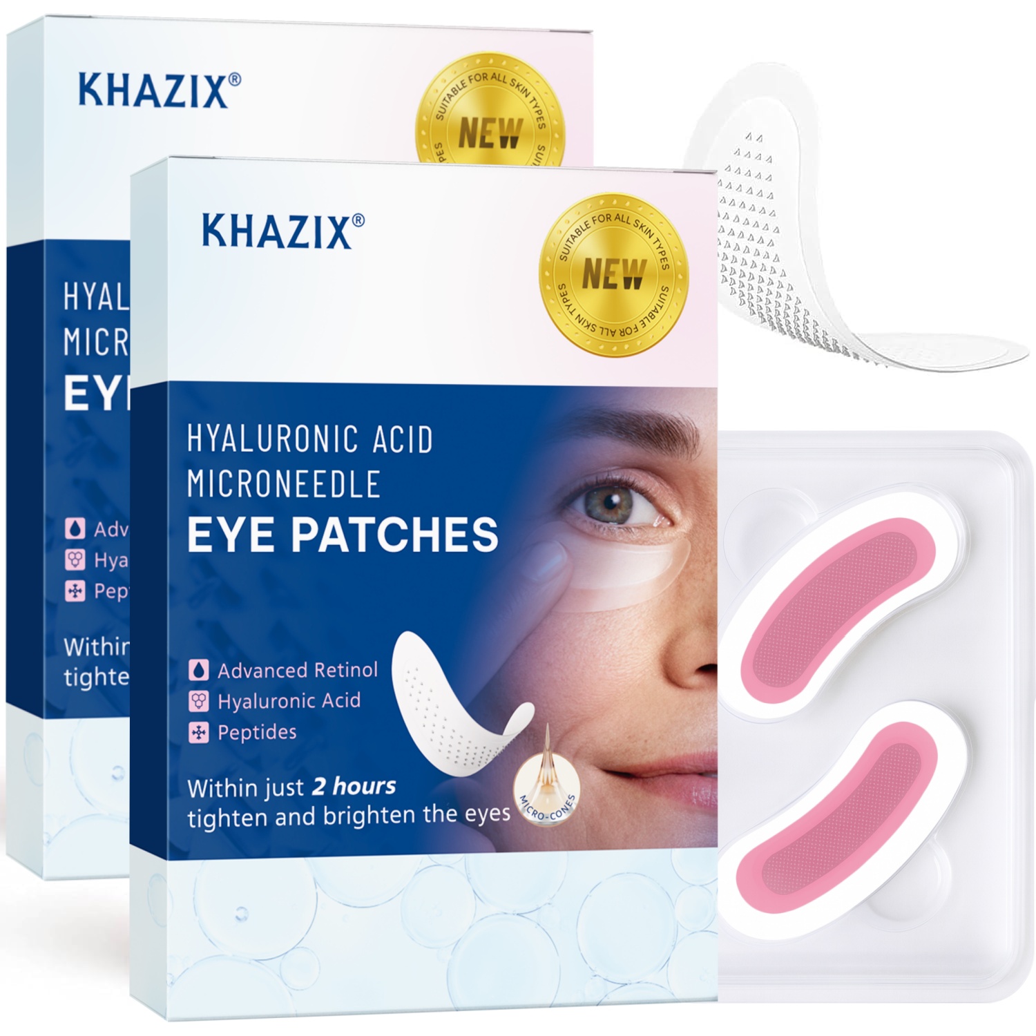 Microneedle Patch Eye - Retinol Microneedle Eye Patches with Hyaluronic