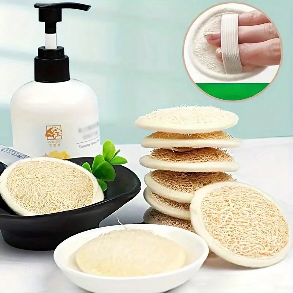 Body Loofah Natural - Natural Loofah Sponge Gentle Exfoliating Face