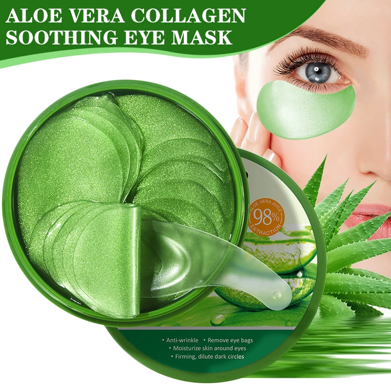 Microneedle Patch Eye - 60pcs Aloe Vera Collagen Eye Mask