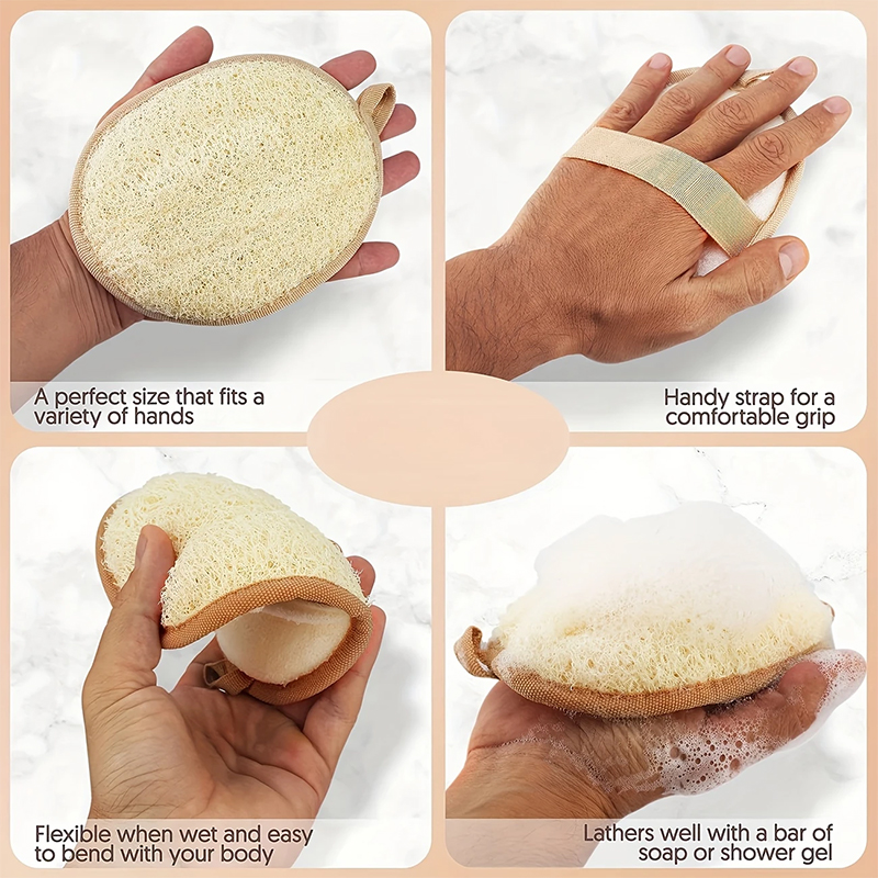 Body Loofah Natural - Natural Loofah Body Scrubber Bath Exfoliating