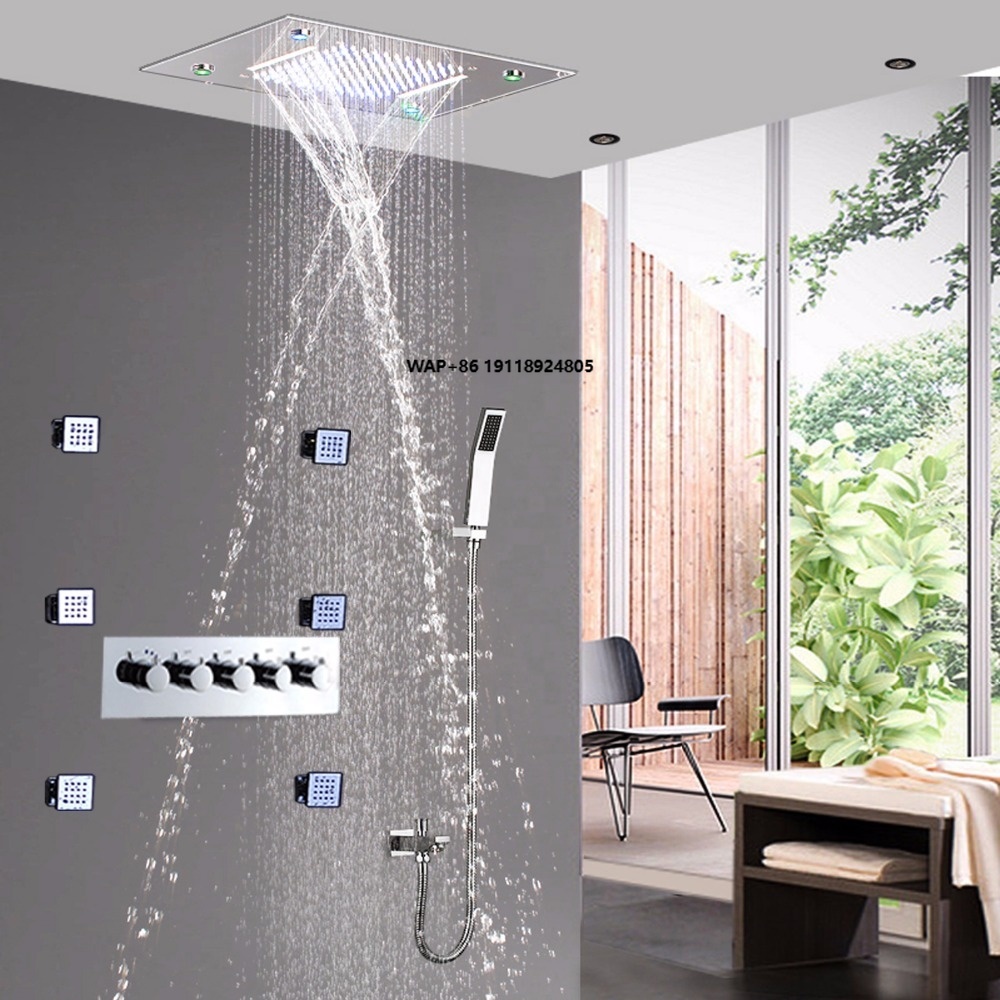 Spa & Wellness Retreat - Brass Hot Cold Four Handle Shower