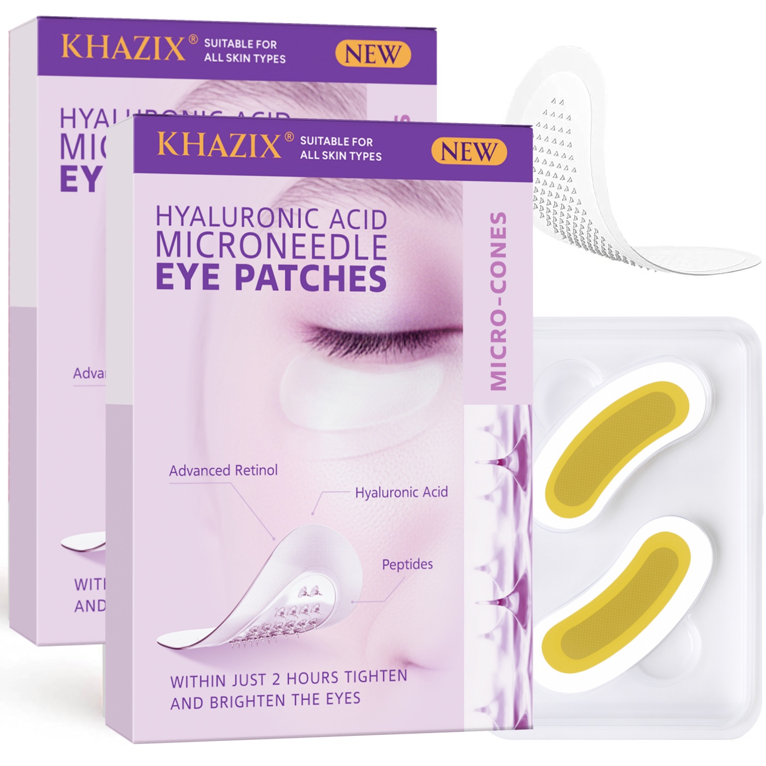 Microneedle Patch Eye - Retinol Microneedle Eye Patches with Hyaluronic