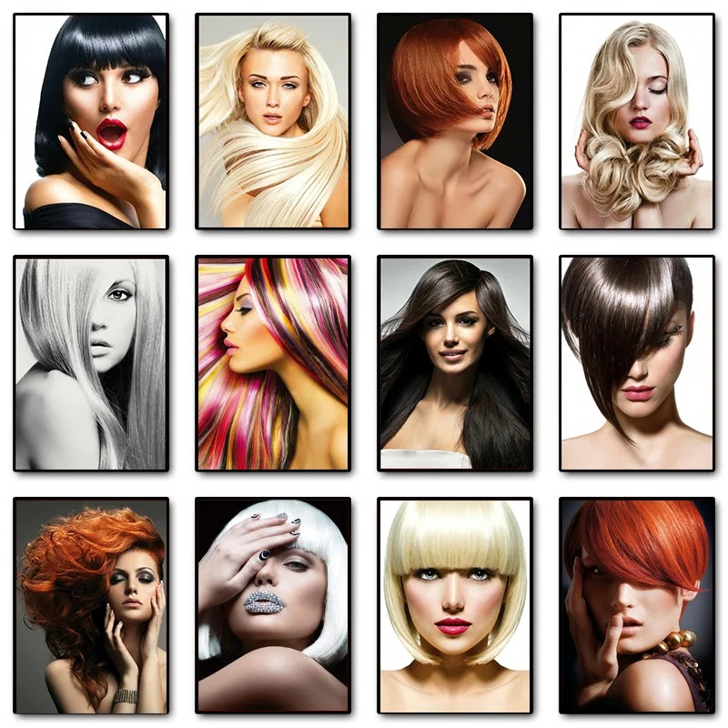 Spa Wellness Images - Hair Salon Hairstyle Model Poster Hairdresser