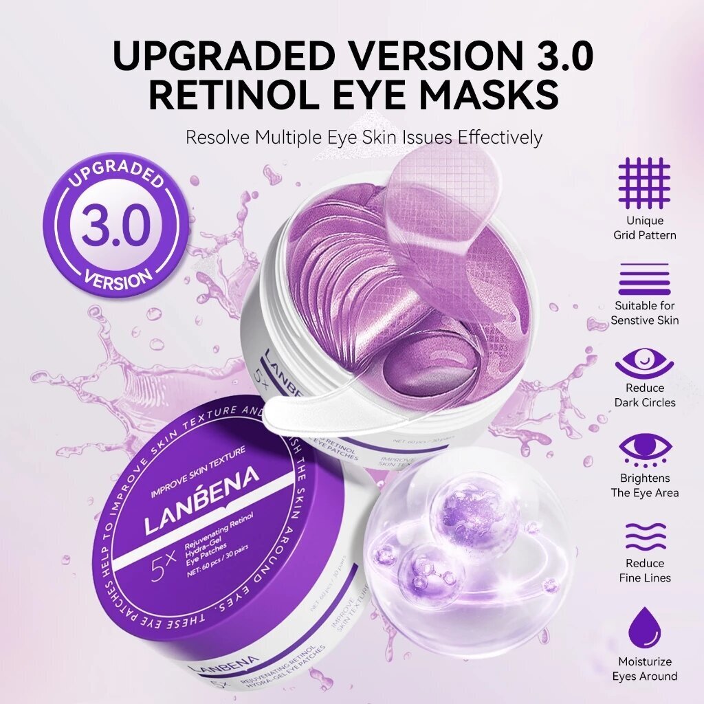 LANBENA Retinol Anti-Wrinkle E - Microneedle Patch Eye review and price