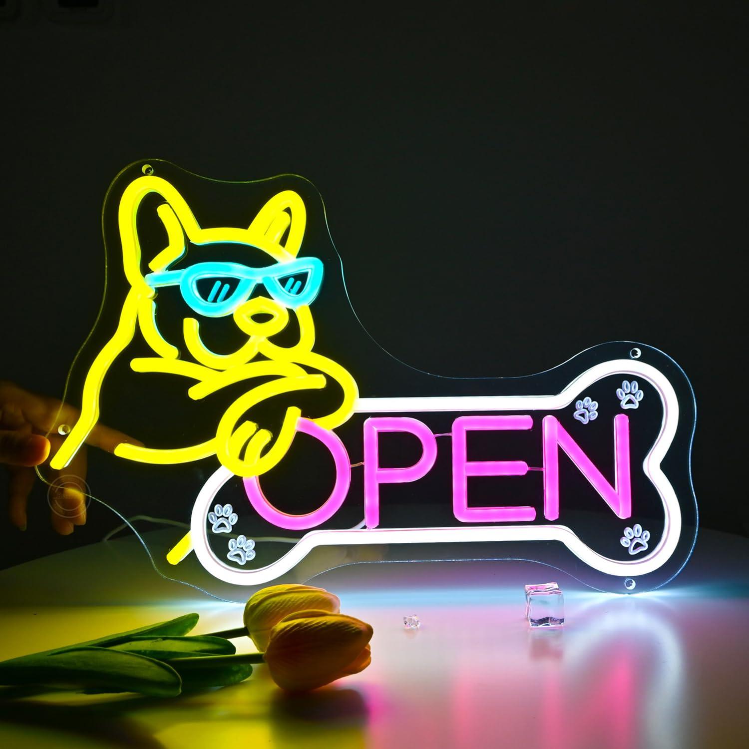 Pet Shop Open Neon Sign USB Di - Spa & Wellness Retreat review and price