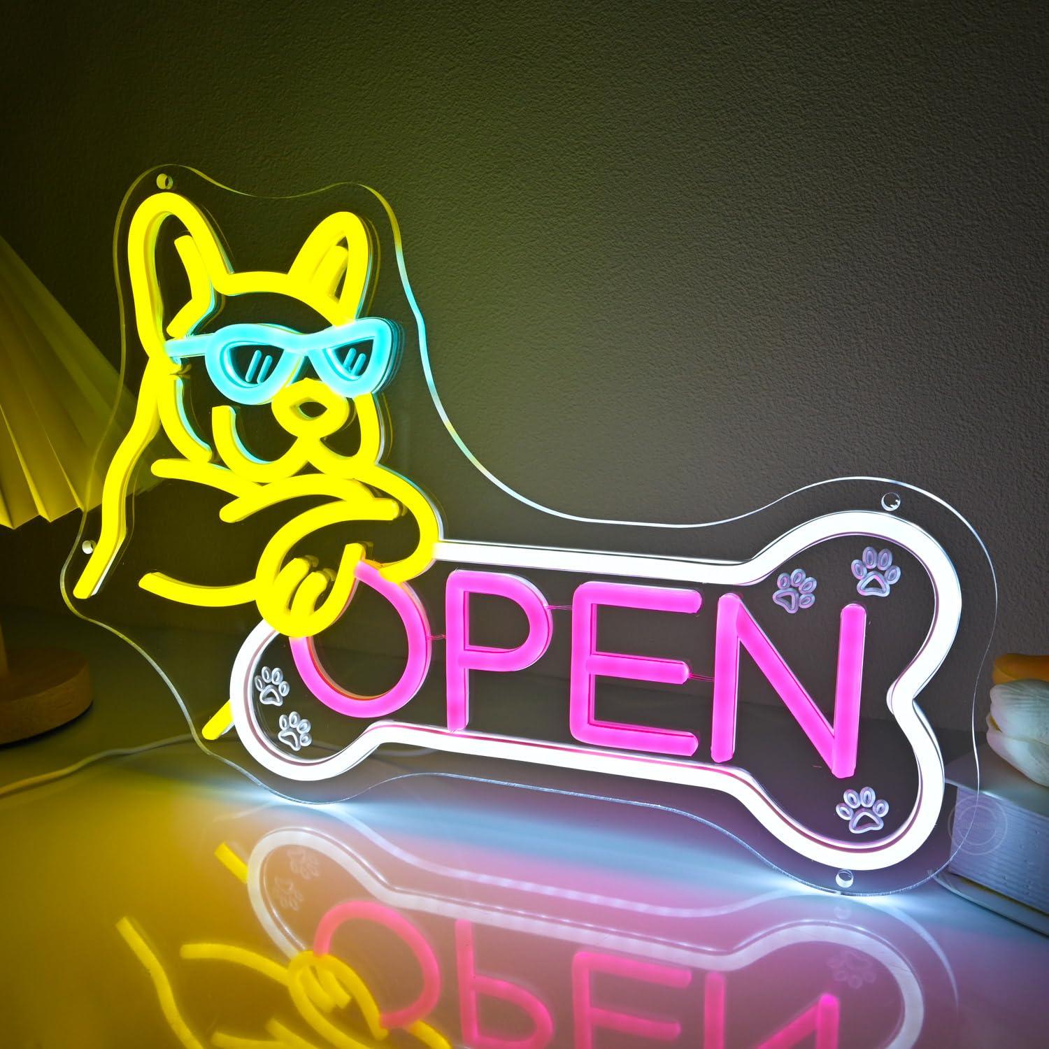 Pet Shop Open Neon Sign USB Di - Spa & Wellness Retreat review and price