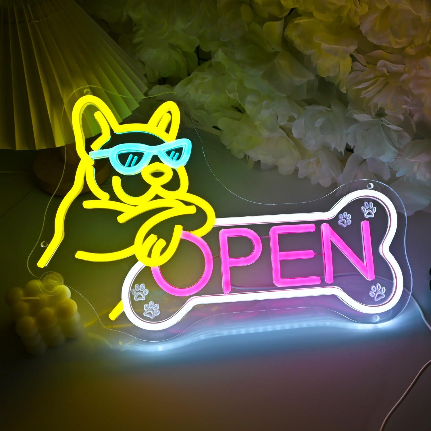 Pet Shop Open Neon Sign USB Di - Spa & Wellness Retreat review and price