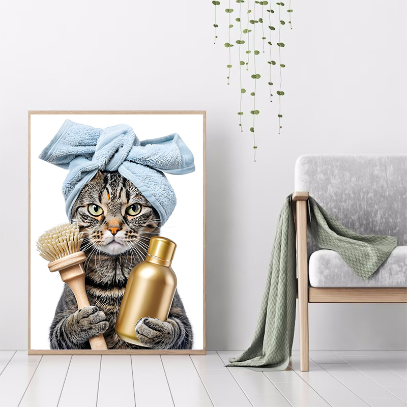 Cat with Martini in Bathtub Bl - Spa Wellness Images review and price