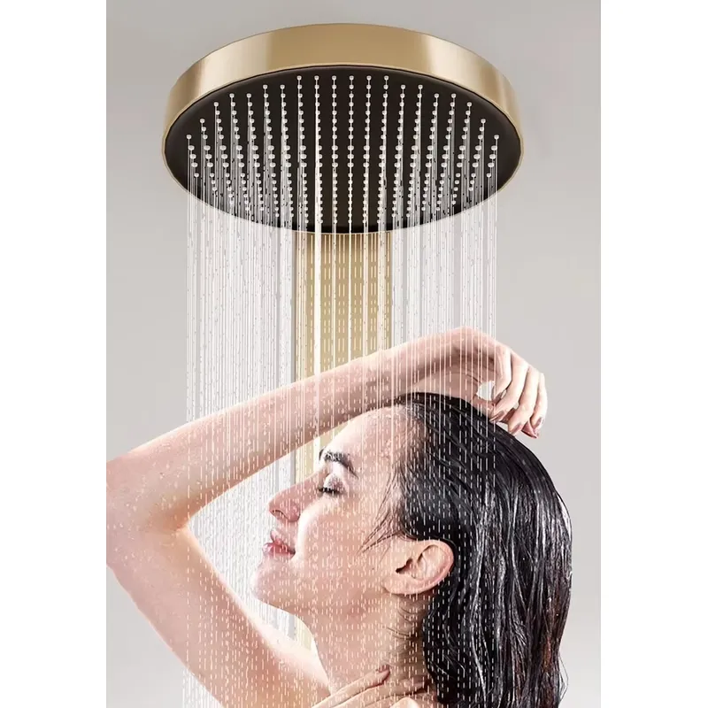 Brass Rainfall Shower Panel Se - Spa & Wellness Retreat review and price