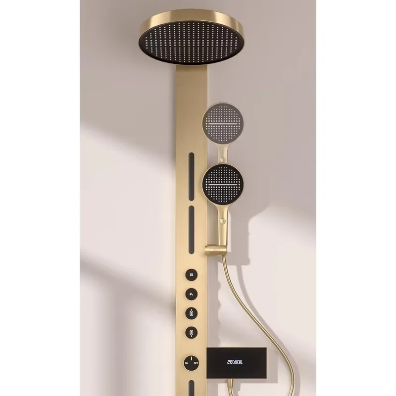 Brass Rainfall Shower Panel Se - Spa & Wellness Retreat review and price